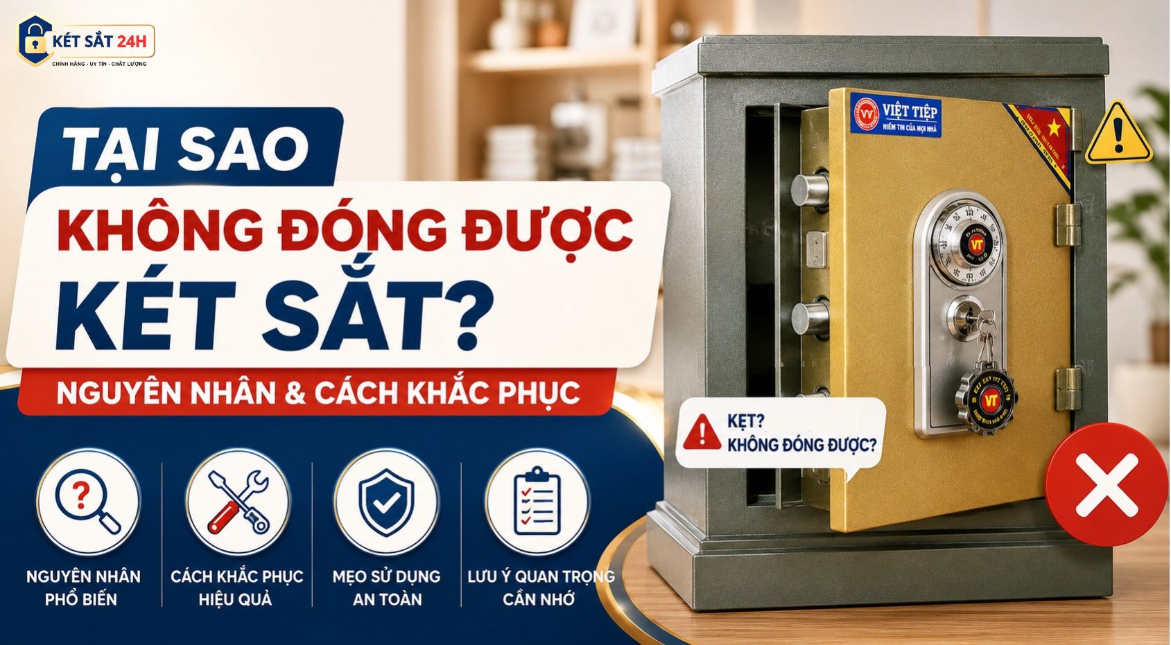 Tại sao không đóng được két sắt? Nguyên nhân và cách khắc phục