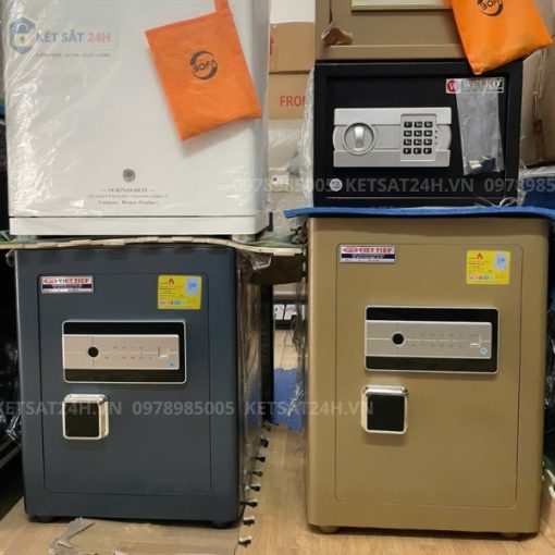Két sắt cao cấp Việt Tiệp KV52PR vân tay mã số kết nối điện thoại