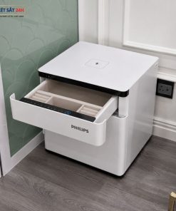 Két sắt Philips SBX301 mini vân tay điện tử sạc không dây