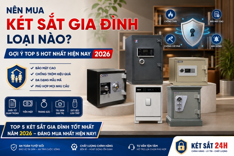 Bán két sắt tại Hà Nội| Két sắt chính hãng, giá tốt nhất Nên mua Két sắt Gia đình loại nào? Gợi ý Top 5 hot nhất hiện nay