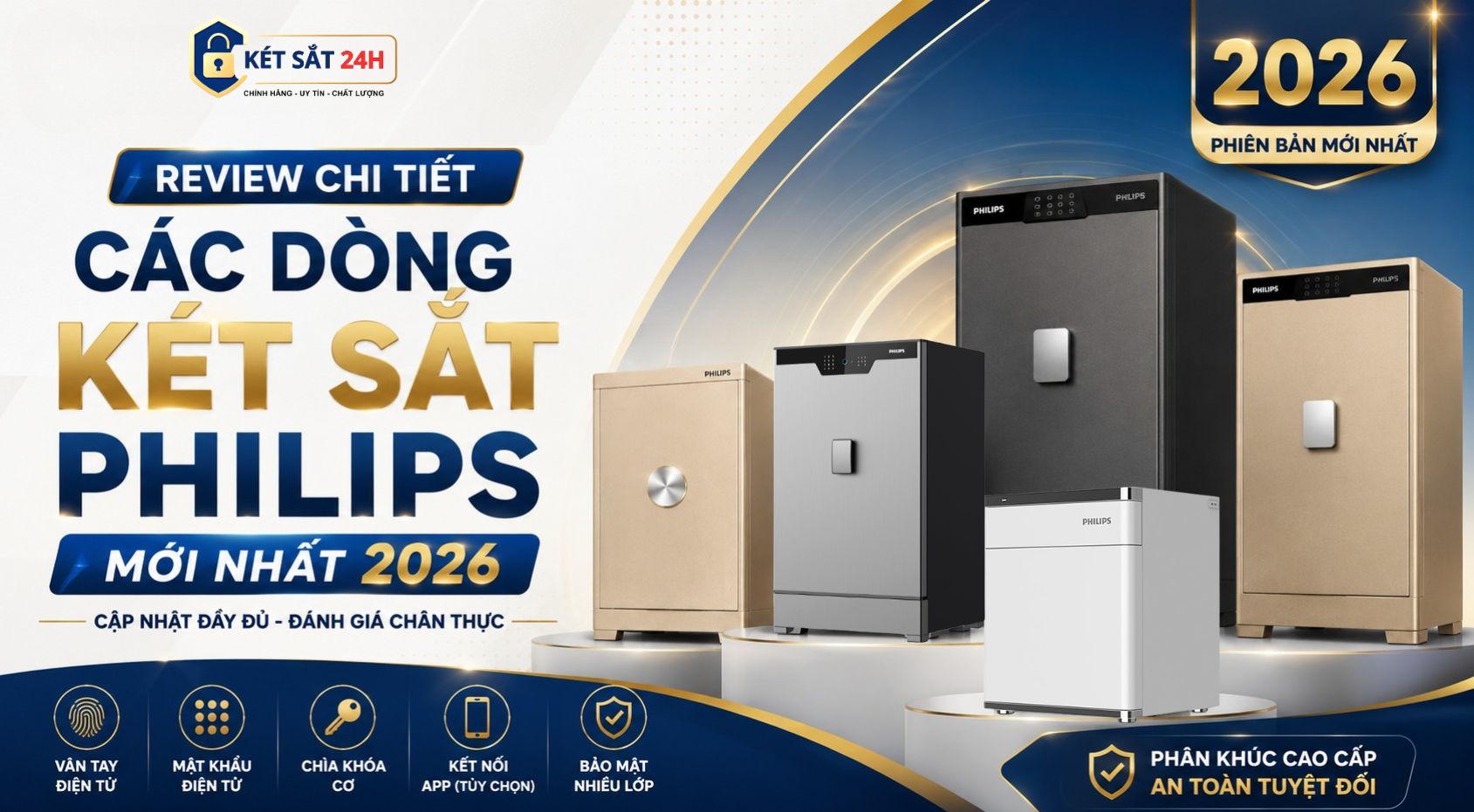 Review chi tiết các dòng Két sắt Philips mới nhất